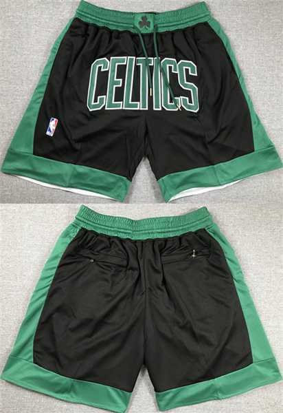 Men%27s Boston Celtics Black Shorts (Run Small)->mlb womens jerseys->MLB Jersey